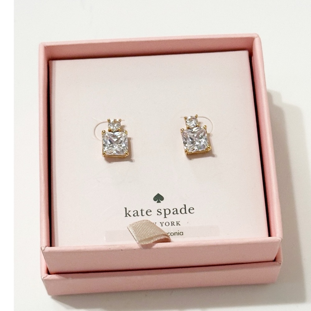 Kate Spade Flying Colors "Delicate Drop" Earrings, Goldtone, NWT/NIB